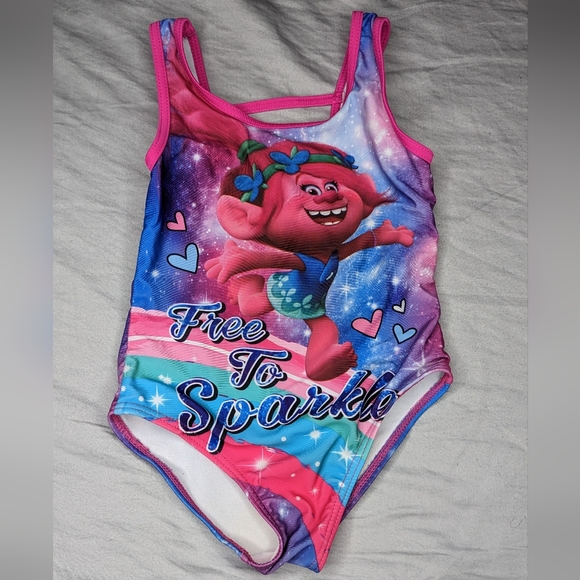Girls size 4 Trolls bathing suit - Picture 1 of 1